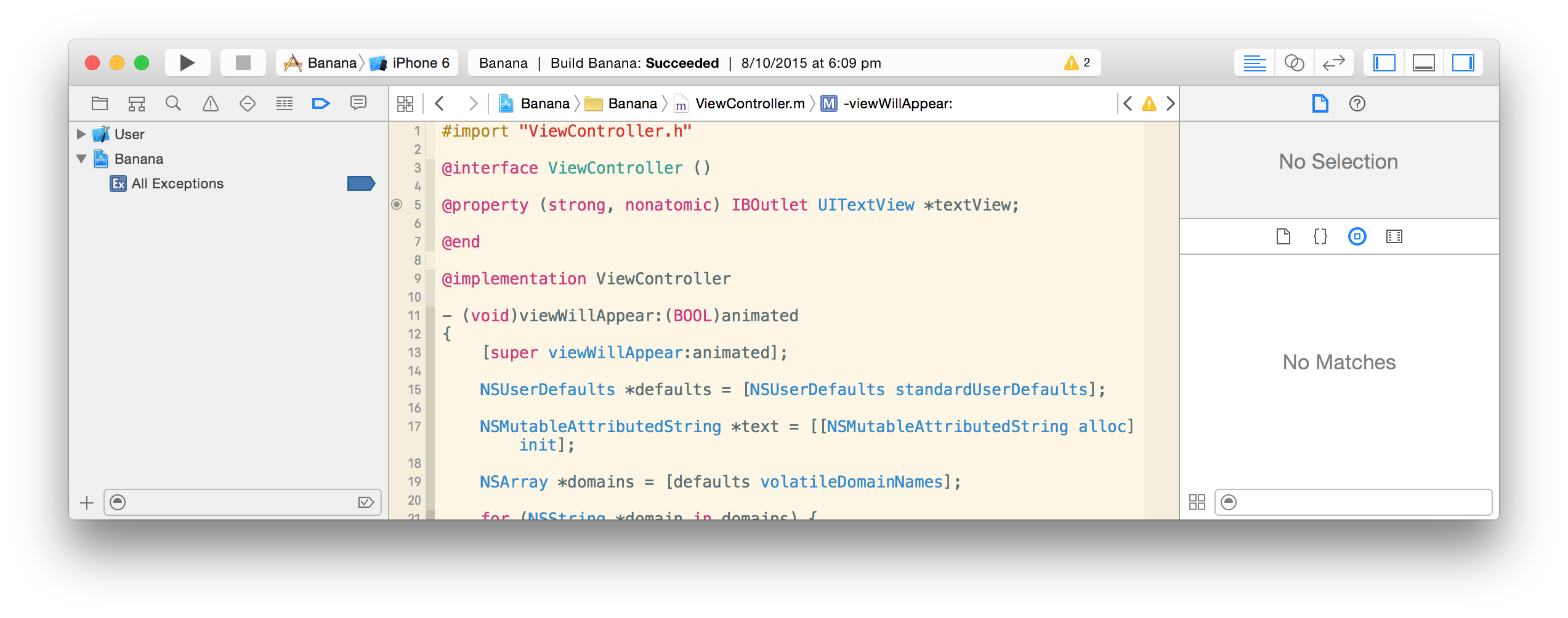 Xcode Breakpoints Navigator